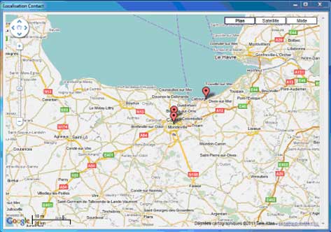 Gestion de géo localisation de contacts